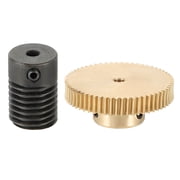 Worm Gear Set 0.5 Module 601 Reduction RateGear-3mm Bore, Rod 3mm Bore