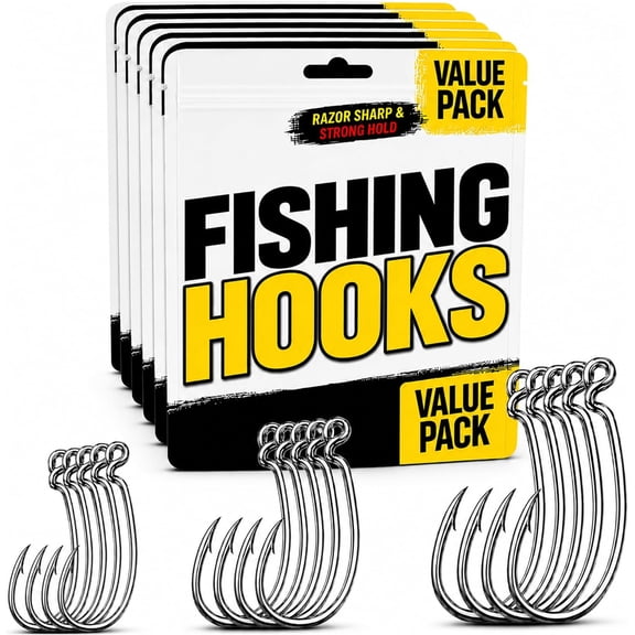 Worm Hooks for Bass Fishing- Texas Rig - Ewg
