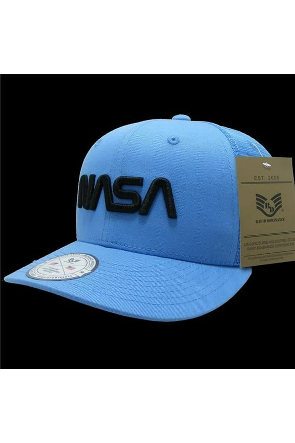 Worm NASA Cotton Trucker Cap, Sky - One Size