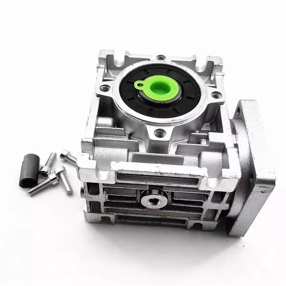 Worm Reducer RV030 Worm Gearbox Speed Reducer 5:1 to 80:1Speed Reducer With Shaft Sleeve Adaptor for 8mm Shaft Nema 23 Motor ,Low Noise - RATIO40_104X104