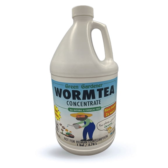 Worm Tea All-Purpose Natural Liquid Probiotic - 1 Gallon Jug of Concentrate (Makes 85+ Gallons)