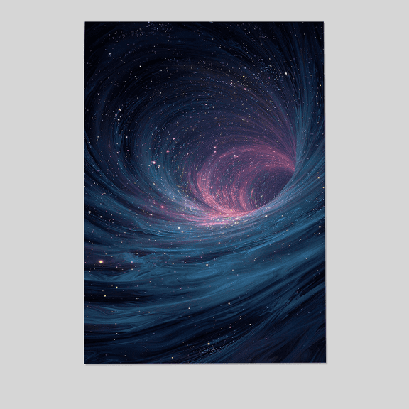 Wormhole Poster, Space Tunnel Print, Theoretical Physics Art, Digital Sci-Fi Decor Full Size 24''x36'' The Golden Shop