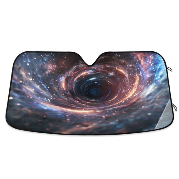 Wormholes Stars Nebulae Car Windshield Sun Shade Foldable Car Front Window Visor Heat and UV Protection 55x27.6