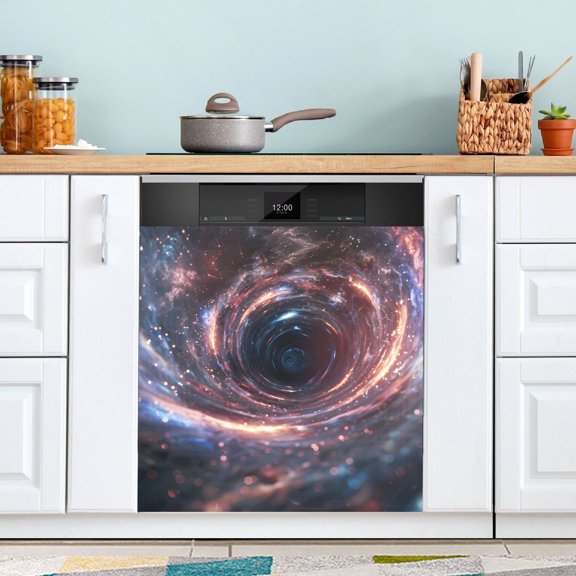 Wormholes Stars Nebulae Dishwasher Magnet Cover Magnetic Fridge Door Cover Home Kitchen Decor 23"x 26"