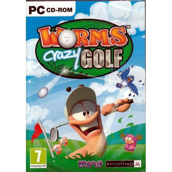 Worms Crazy Golf PC CDRom Game - Not Just a Load of Balls! Comic Violence & Cartoon Visuals