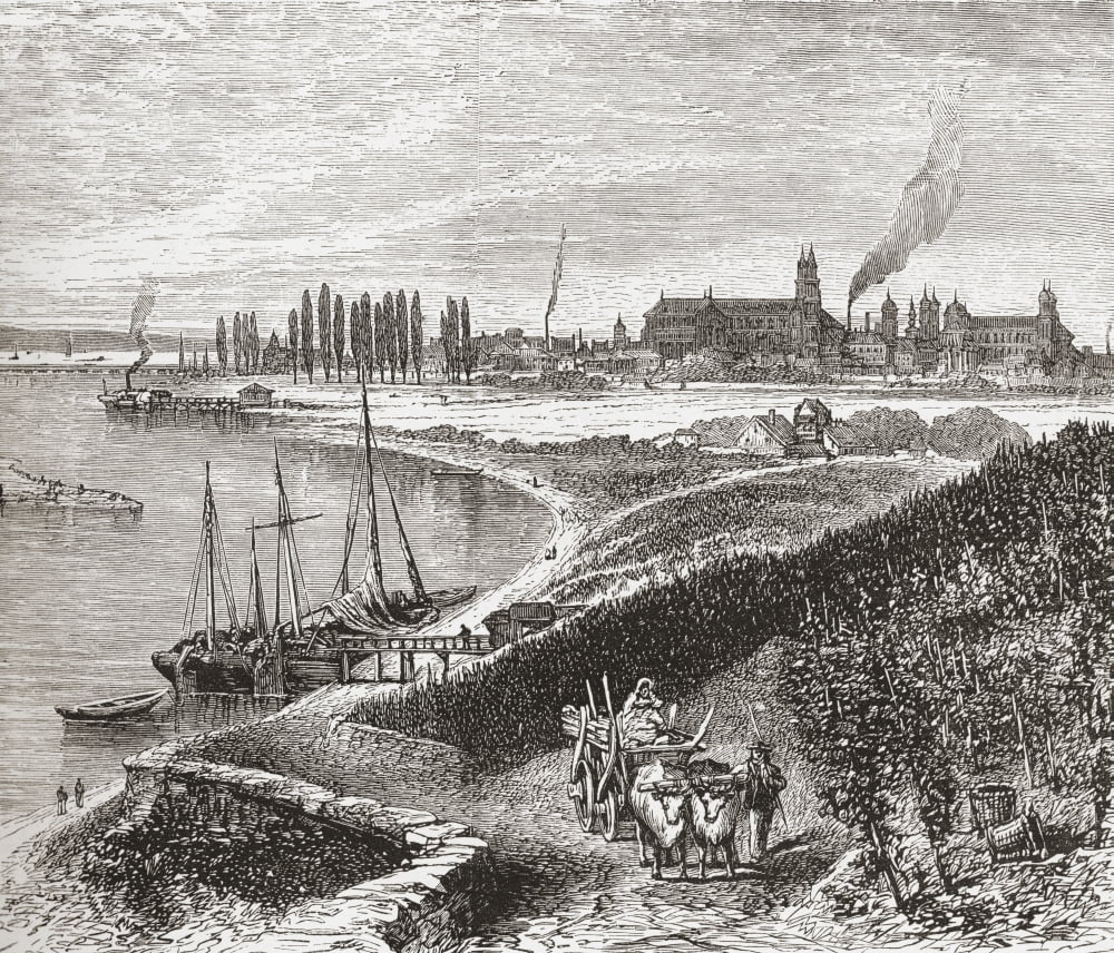 Worms Rhineland-Palatinate Germany In The 19Th Century From Pictures From The German Fatherland Published C1880 Canvas Art - Ken Welsh Design Pics (32 x 28)