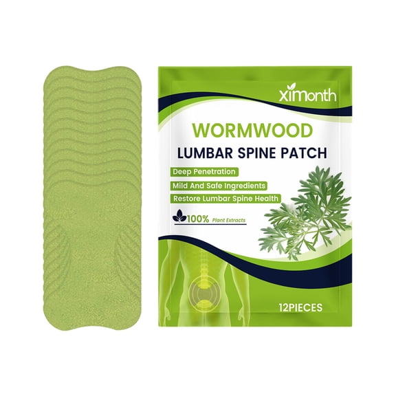 Wormwood Pain Relieving Sticker Health-Care Plast for Relieving Pain of Knee Joint Lumbar Vertebrae and Cervical Vertebrae 1 Pack of 12 pcs