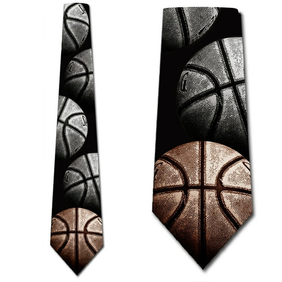 Worn Basketball Ties Mens Stacked Necktie by Three Rooker