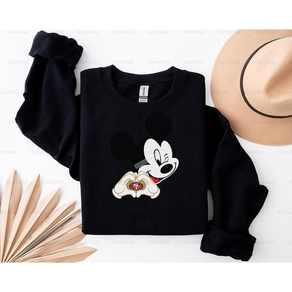 WornWell92 Cartoon Mouse Red Gold Heart Supporter T-Shirt, SW, Hoodie, for Unisex, up to size 5XL.