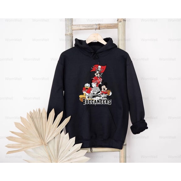 WornWell92 Cartoon Trio Pirate Spirit Red Team Style T-Shirt, SW, Hoodie, for Unisex, up to size 5XL.