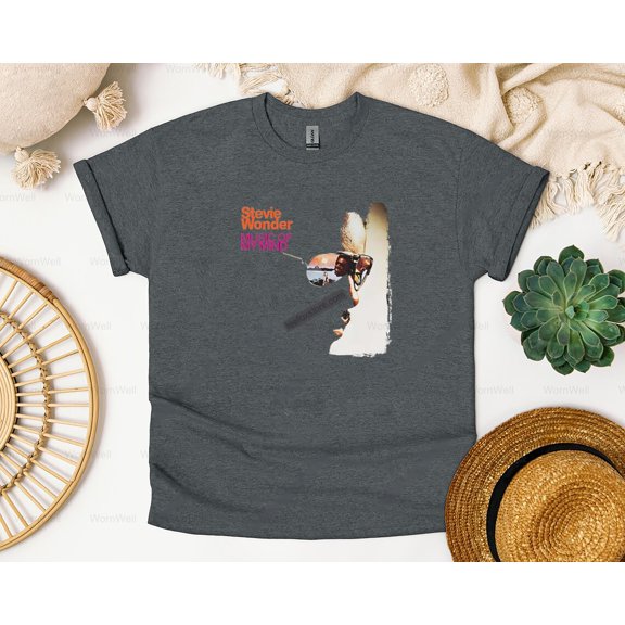 WornWell96 Stevie Wonder Music Of My Mind Album Soul Legend T-Shirt, SW, Hoodie Unisex, up to 5XL