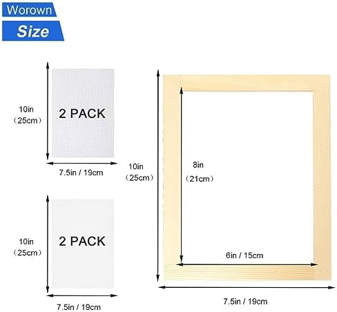 Worown A5 Wooden Paper Making Screen Kit, Paper Making Frames, Mould ...