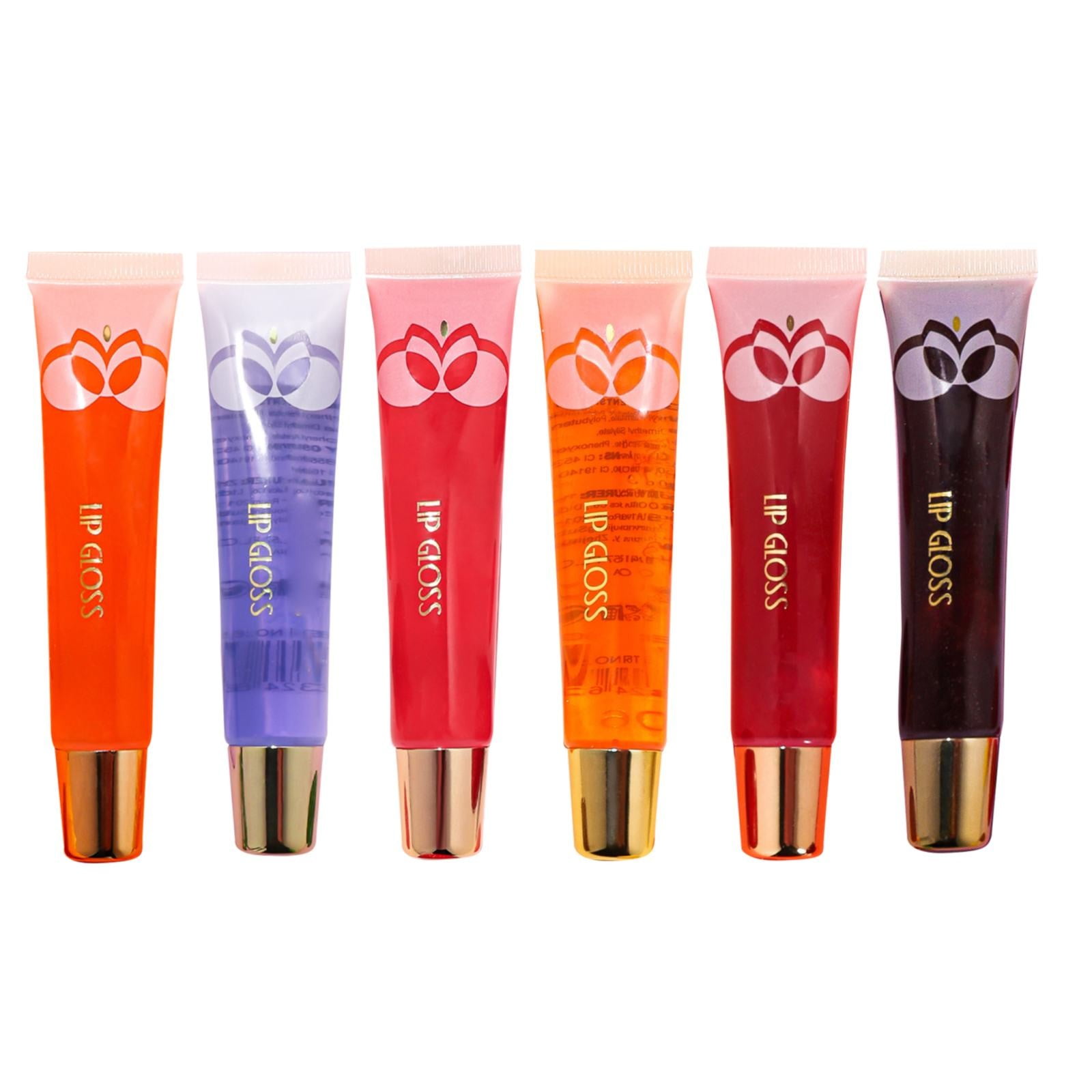 Worpbope Lip Butters 6Pc Clear Lip Gloss Pack Lip Oils With Mintl