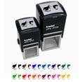 thumbnail image 1 of Worried Cartoon Eyes Looking to the Side Self-Inking Rubber Stamp Ink Stamper - Lime Green Ink - Small 1 Inch, 1 of 7