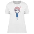 thumbnail image 1 of Worried Office Lady Cartoon Tee Women's -Image by Shutterstock, 1 of 2