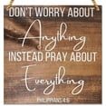 thumbnail image 1 of Don't Worry About Anything Instead Pray About Everything Wood Sign Christian Home Decor Christian Gifts Scripture Hanging Bible Verse Wood Sign Wooden Wall Decor 5 * 5 inch, 1 of 5