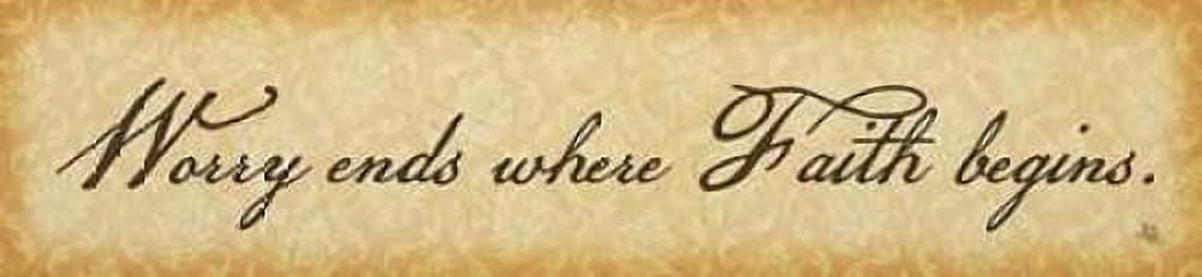 Worry Ends Canvas Art - Jennifer Pugh (12 x 36)