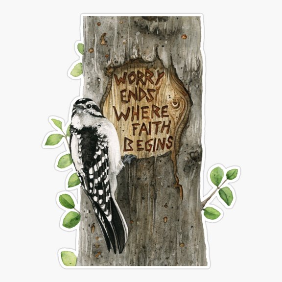 Worry Ends Faith Begins Sticker