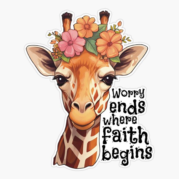Worry Ends Where Faith Begins Sticker