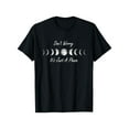 thumbnail image 1 of Don't Worry It's Just A Phase Moon Phase Graphic T-Shirt - Unisex 100% Cotton Relaxed Fit Casual Tee, Black with White Print, S-XXXL, Novelty Gift for Astronomy Lovers & Casual Attire, 1 of 6