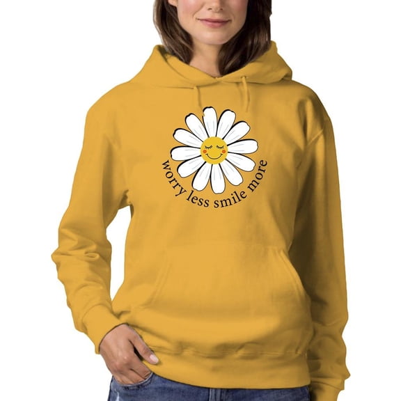 Worry Less Smile More Hoodie Women -Image by Shutterstock, Female 4X-Large