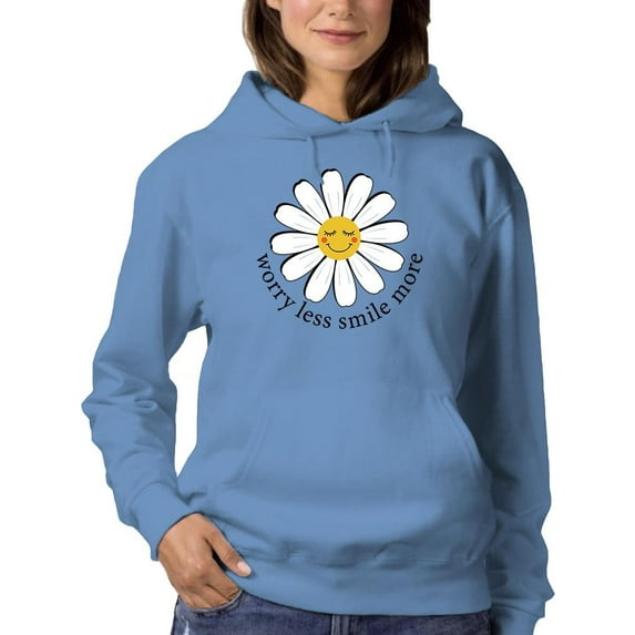 Worry Less Smile More Hoodie Women -Image by Shutterstock, Female 4X-Large