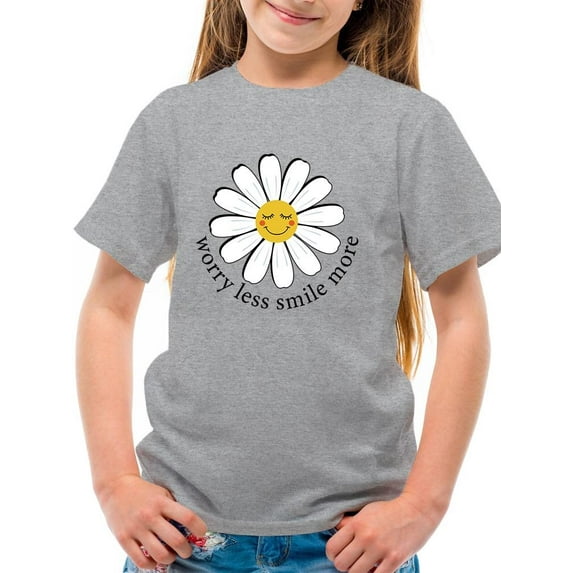 Worry Less Smile More T-Shirt Juniors -Image by Shutterstock, Medium