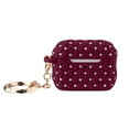 thumbnail image 1 of Worryfree Gadgets Protective TPU Bling Case for Apple AirPod PRO2 with Keychain Burgundy, 1 of 17
