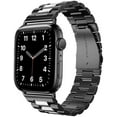 thumbnail image 1 of Worryfree Gadgets Wristband for iWatch Black/Silver 38/40/41mm (WX150-BKSL41), 1 of 5