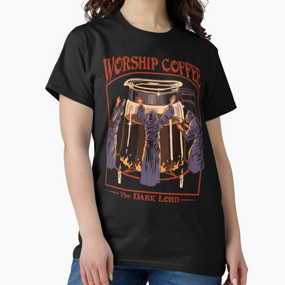 Worship Coffee Funny Sarcastic Quote - Fan Favorite G3178 Unisex T-Shirt, Up to Size 5XL