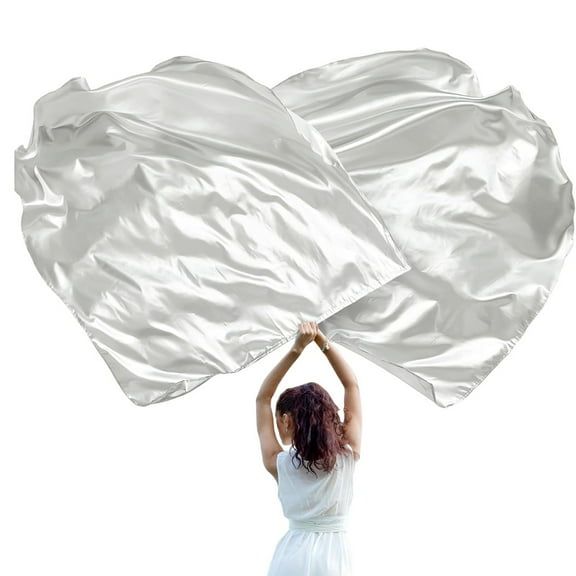 Dance Worship Flag Set 2 Flags + Telescopic Pole for Church Performance