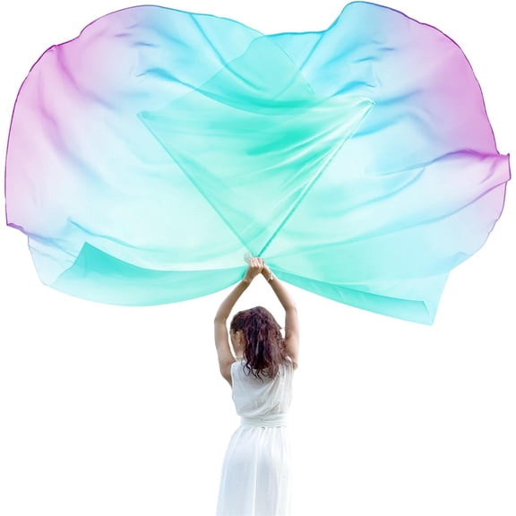 Worship Flags 2 Set 55" Dance Church Flags, Flag Praise Dance Flags Worship Silk Flex Flag (2 Flags+2 Sticks)