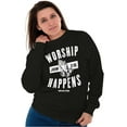 thumbnail image 1 of Worship Happens John 3:16 Prayer Sweatshirt for Men or Women Brisco Brands S, 1 of 6