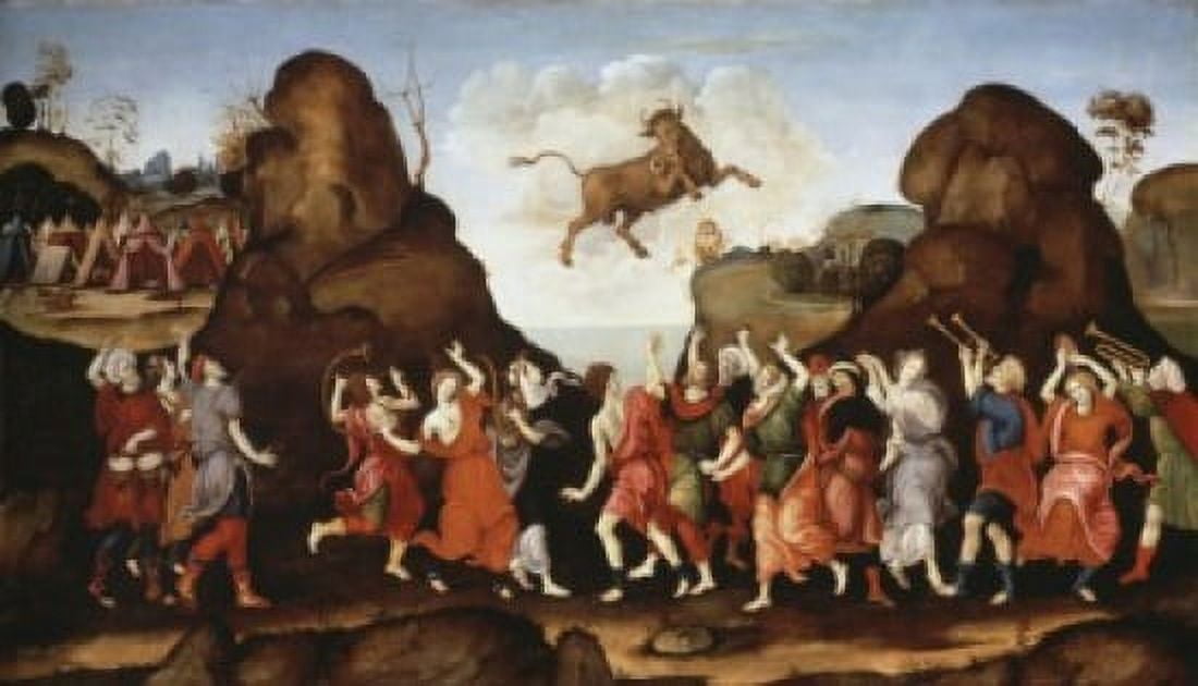 Worship of the Egyptian Bull-God Apis (Golden Calf) Filippino Lippi 14578-1504 Italian National Gallery London Canvas Art - Filippino Lippi (18 x 24)