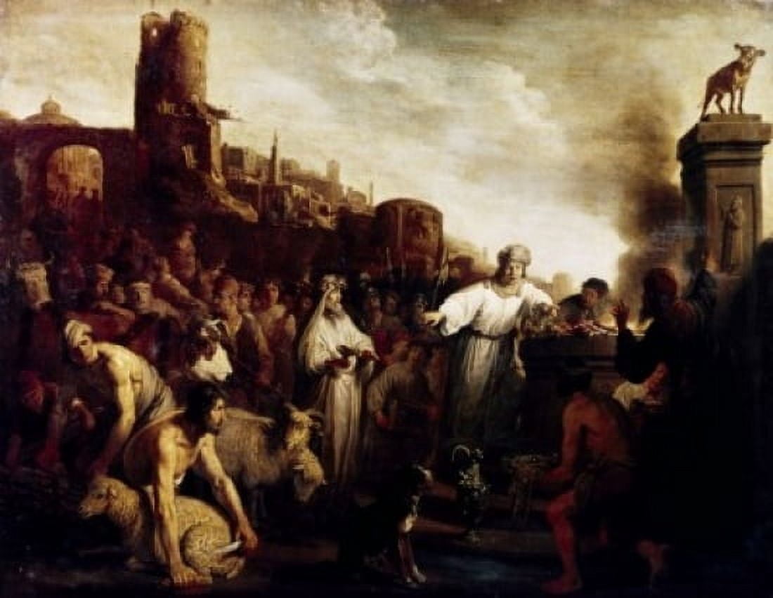 Worship of the Golden Calf The SD 1641 Cornelisz Claes (17th CDutch) Christies Images New York USA Canvas Art - Claes Cornelisz (24 x 36)