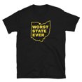 thumbnail image 1 of Worst State Ever Michigan Football Fan Unisex T-Shirt, 1 of 2
