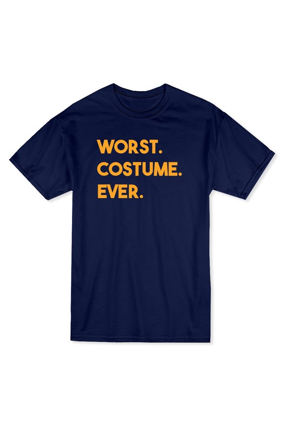 Worst costume Ever Graphic Quote Men Navy T-Shirt, Male Large