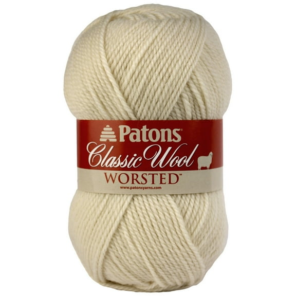 Worsted Classic Wool Yarn by Patons - Solid Color Yarn for Knitting - Crochet - Weaving - Arts & Crafts - Aran - Bulk 10 Pack