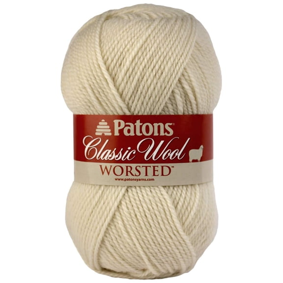 Worsted Classic Wool Yarn by Patons - Solid Color Yarn for Knitting - Crochet - Weaving - Arts & Crafts - Aran - Bulk 10 Pack