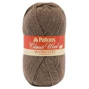 Worsted Classic Wool Yarn by Patons - Solid Color Yarn for Knitting, Crochet, Weaving, Arts & Crafts - Heath Heather, Bulk 10 Pack