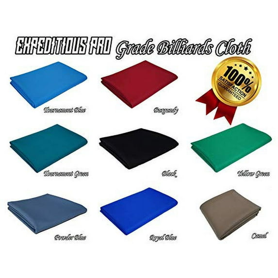 Worsted Pool Table Cloth – Fast Speed High Accuracy Pre-Cut Bed and Rails (Tournament Blue, 8 ft)