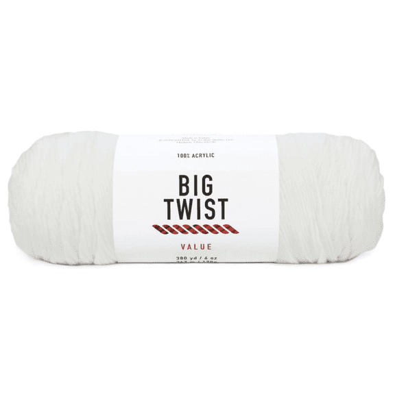 Worsted Yarn Big Twist or Loops&Threads (White)