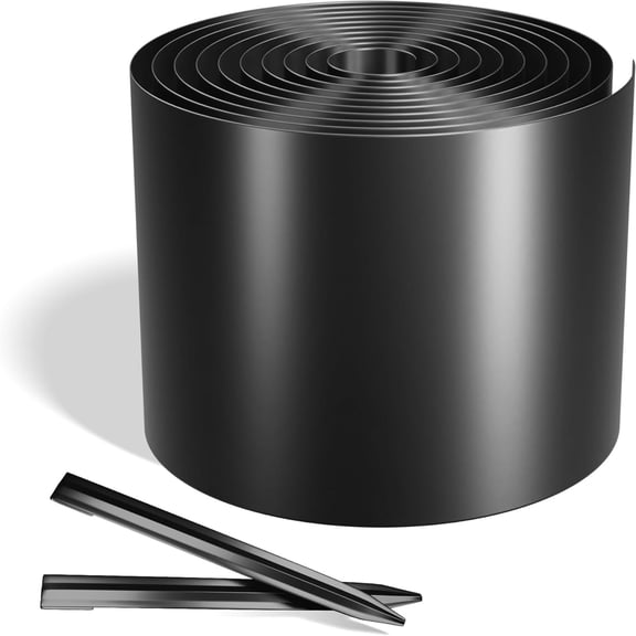 Worth Galvanized Steel Landscape Edging Roll with 31 Stakes, 4.5 Inch x 100 Foot, Rust