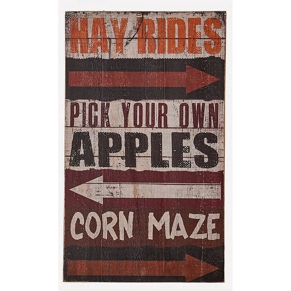 Worth Imports 20" Corn Maze Wood Sign