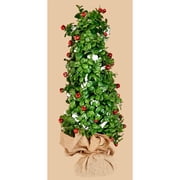 Worth Imports 21 Snowy Boxwood and Bell Tree in Burlap Base