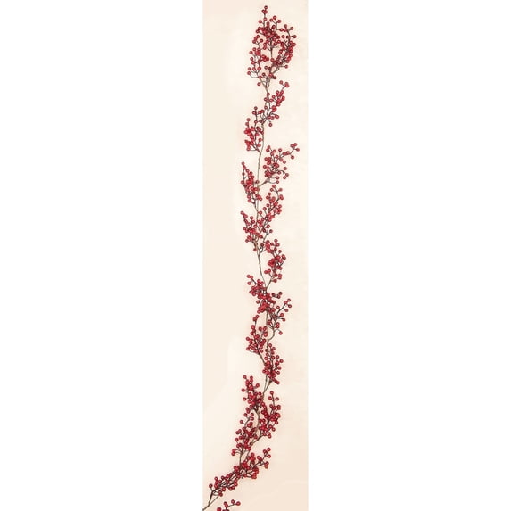 Worth Imports 5' Weatherproof Berry Garland, Red