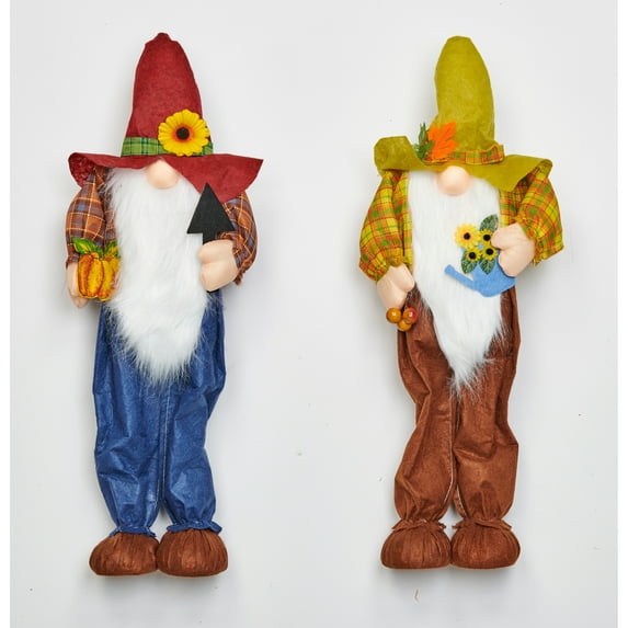 Worth Imports Inc 24" Standing Scarecrow Gnome, Set of 2