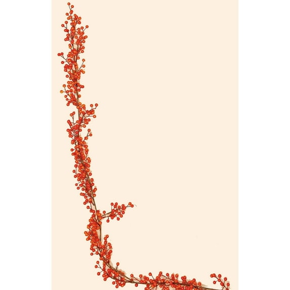 Worth Imports Inc 5' Weatherproof Berry Garland, Orange
