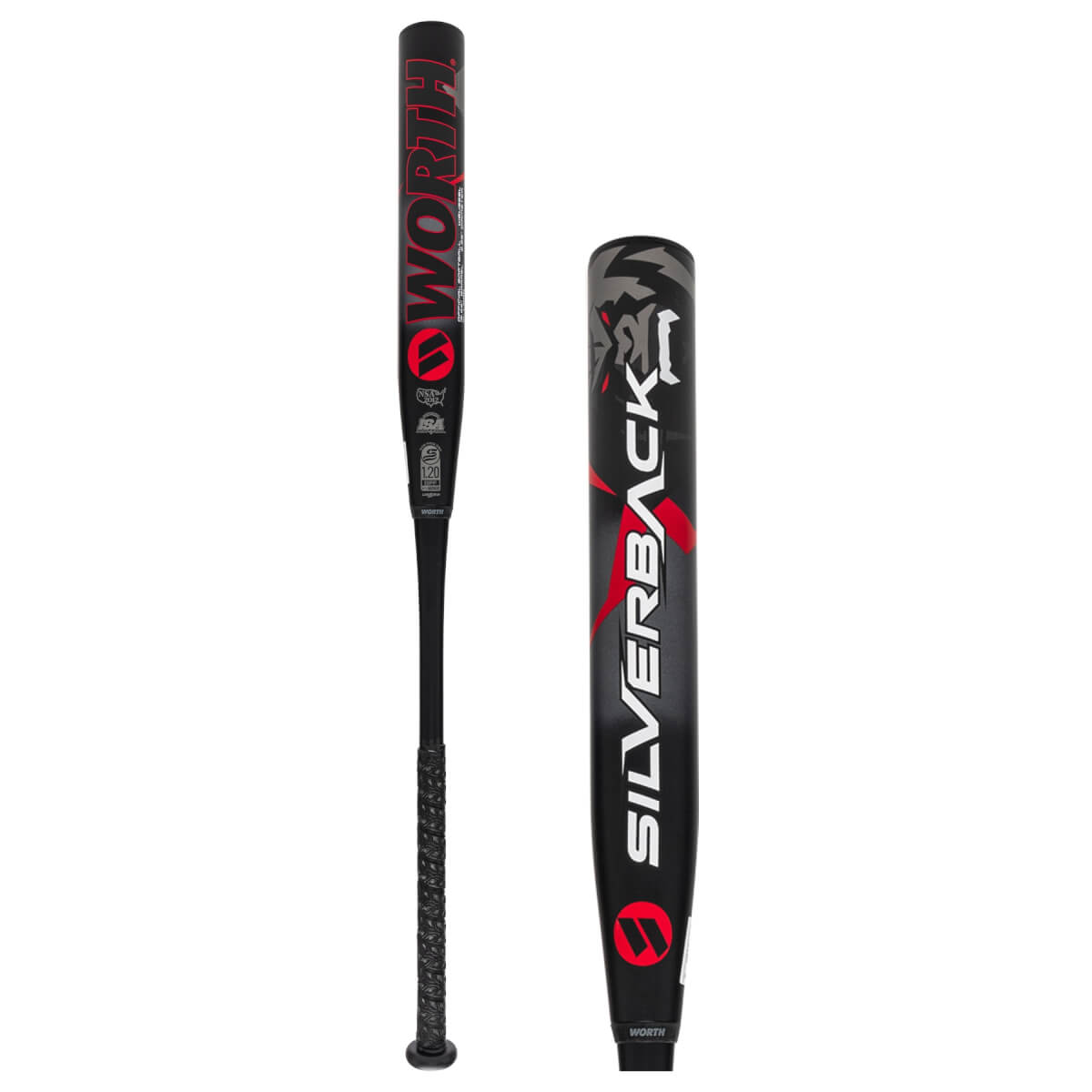 Worth Silverback 12.25" XL USSSA Slow Pitch Softball Bat WSU3SBL 34
