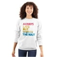 thumbnail image 1 of Worth The Wait But Always Late Ombre Sweatshirt for Men or Women Brisco Brands M, 1 of 5